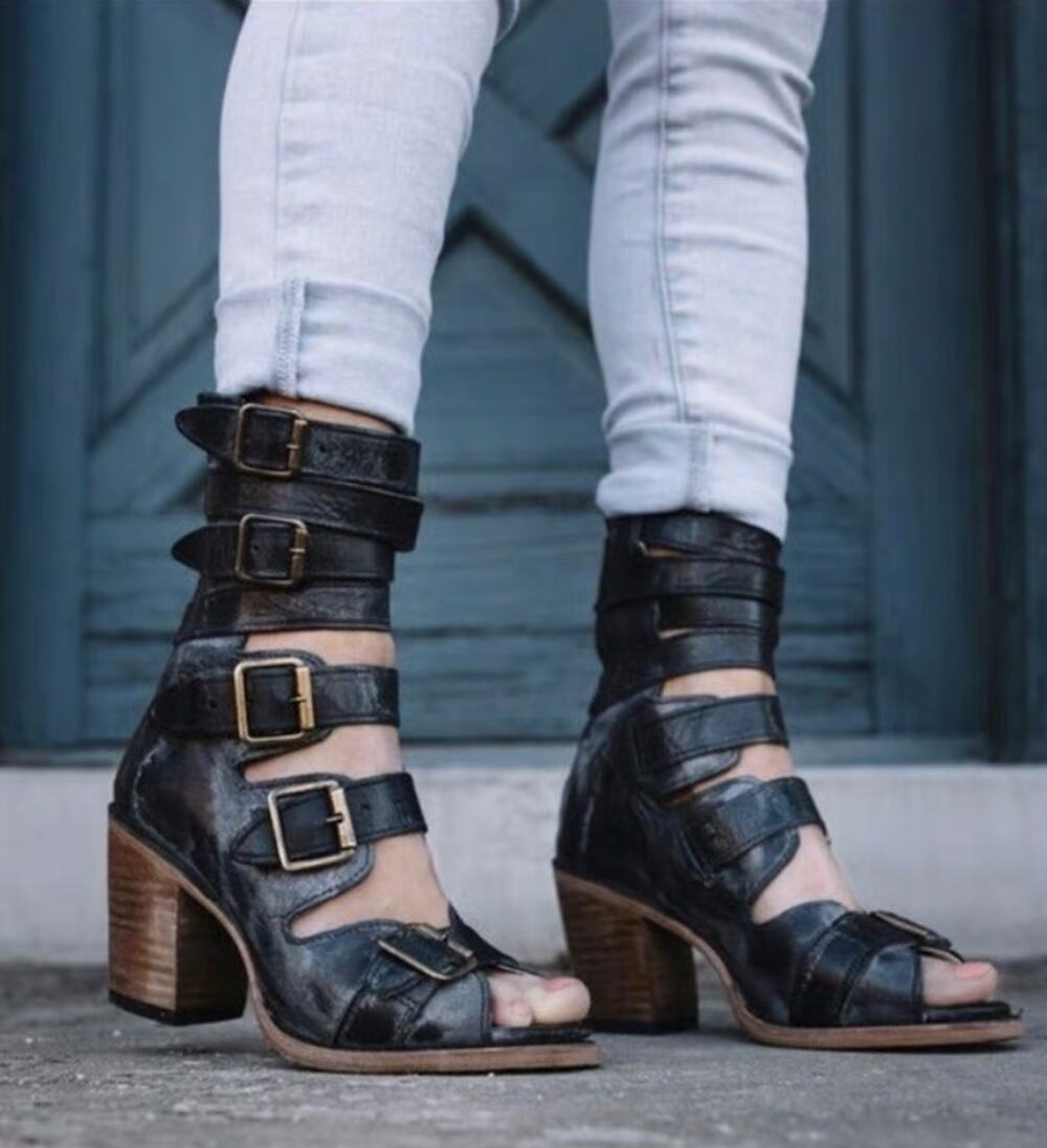 Freebird Bond Heels distressed black